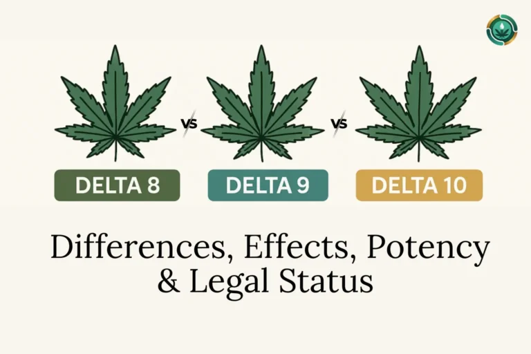 Delta-8 vs Delta-9 vs Delta-10 — Differences, Effects, Potency & Legal Status (2025)