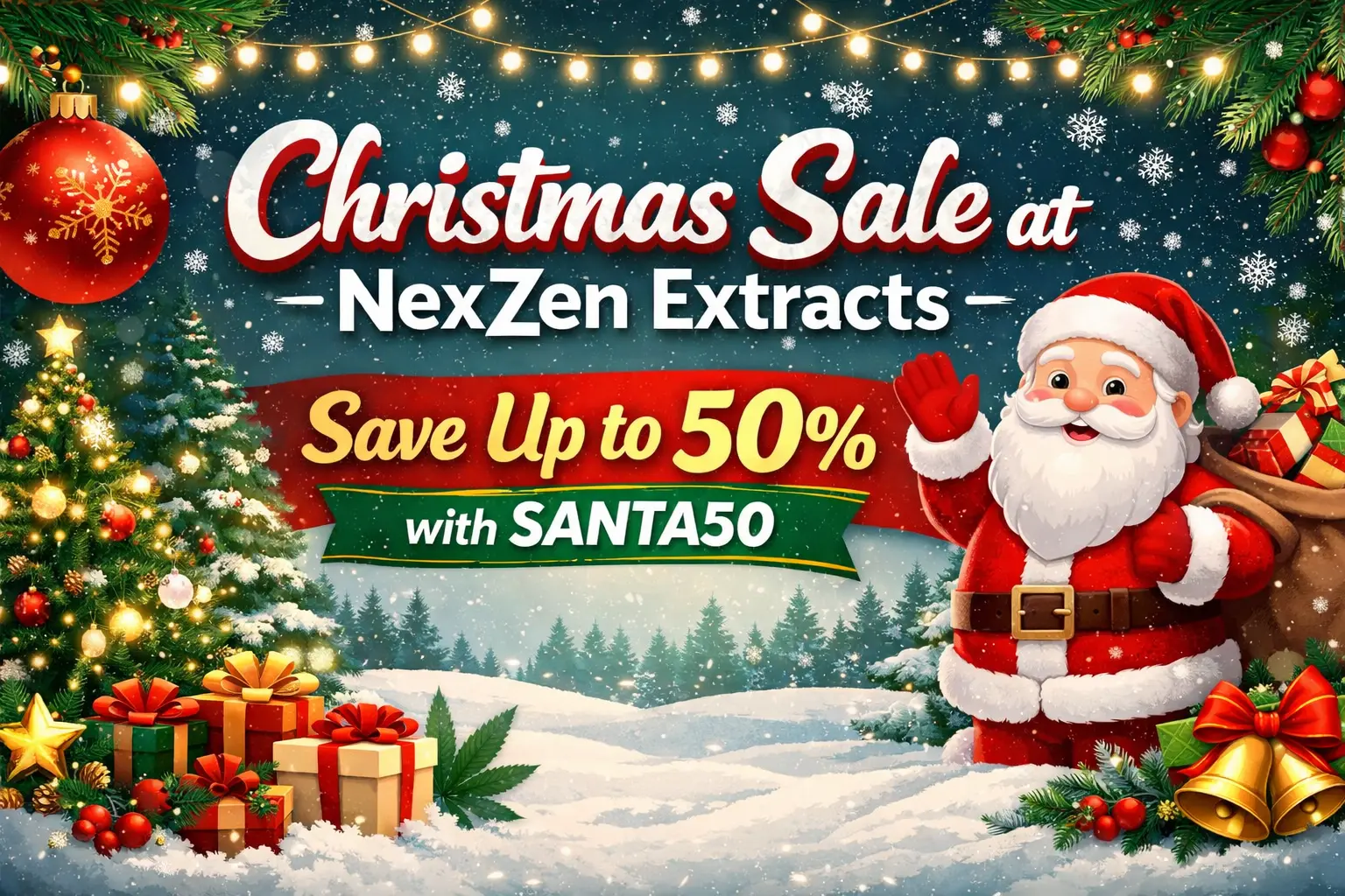 Christmas Sale at NexZen Extracts – Save Up to 50% with SANTA50