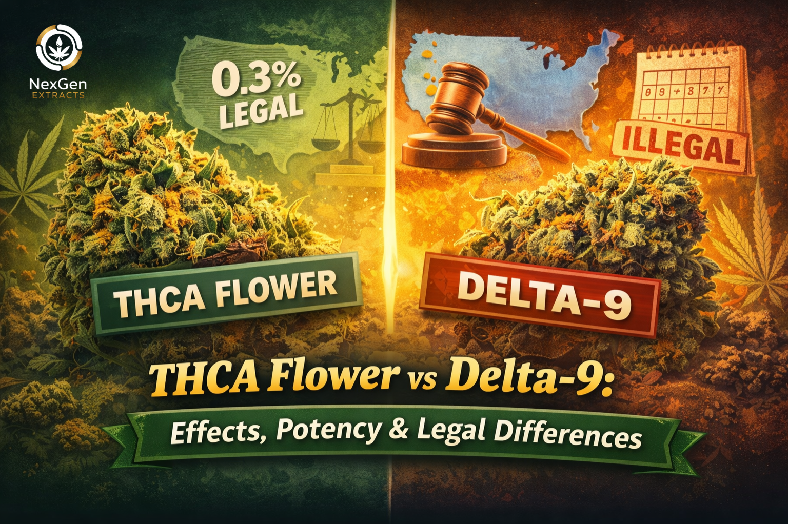 THCA Flower vs Delta-9: Effects, Potency & Legal Differences