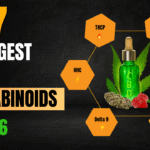 Infographic showing the top 7 strongest legal cannabinoids in 2026 with colorful cannabis compounds and potency comparison